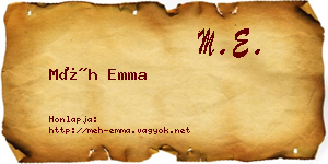 Méh Emma névjegykártya