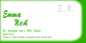 emma meh business card