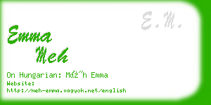 emma meh business card